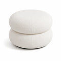 Pouf Rotondo in Tessuto Bouclé Ø50 cm