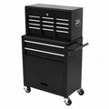 Carrello portautensili in metallo nero con ruote