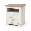Comodino in MDF con 2 cassetti e ripiano aperto 58x40x35 cm