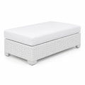 Panca in Rattan Sintetico Bianco con Cuscino