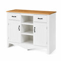 Credenza buffet in legno di pino e MDF, Bianco